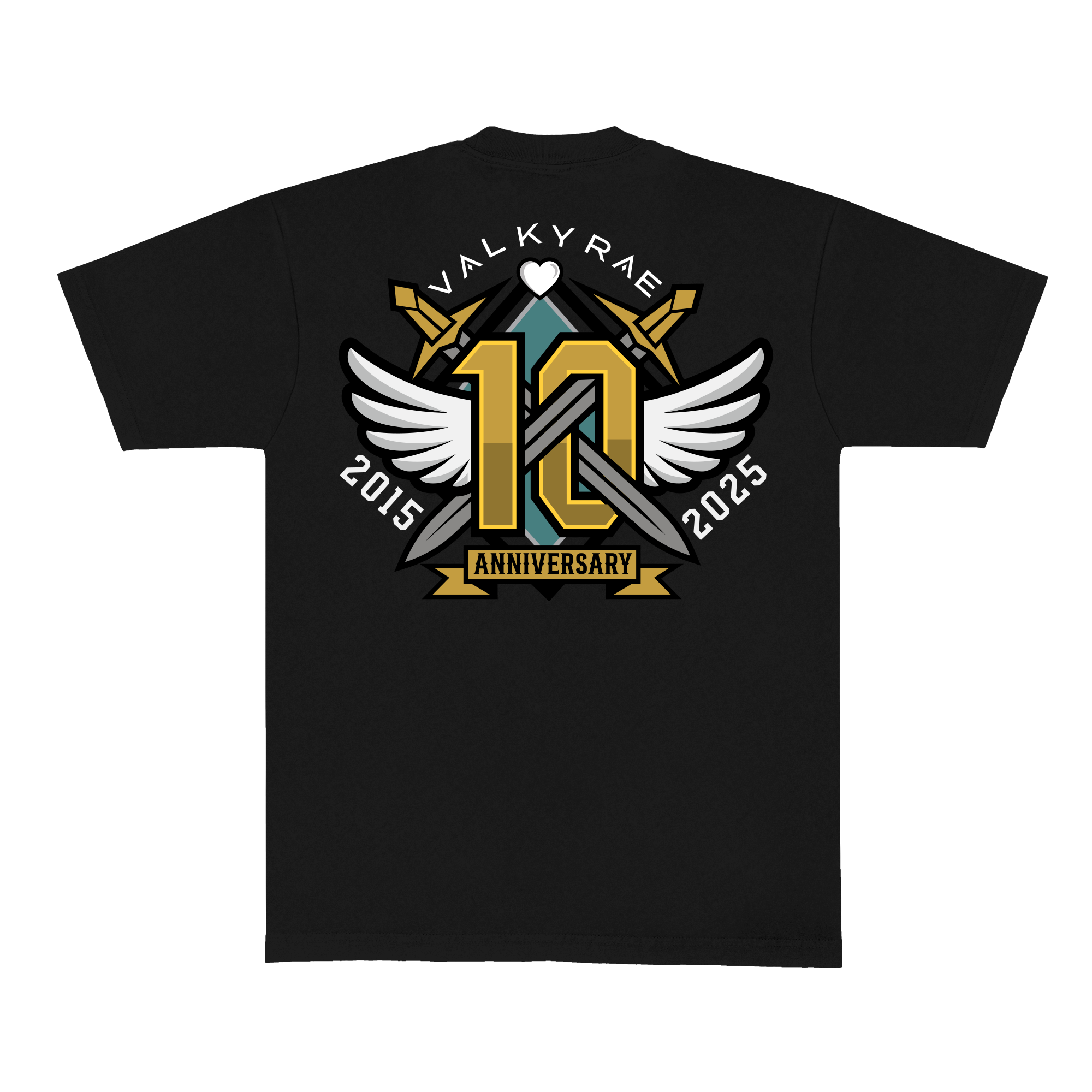 10 Year Black Tee