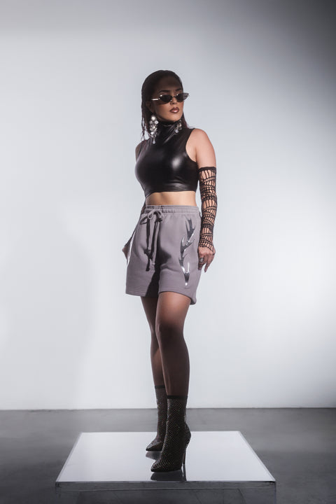 Chrome Gray Shorts