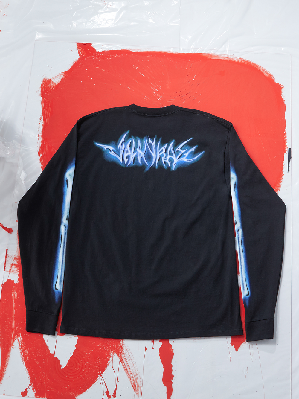 Black Skeleton Heart Long Sleeve